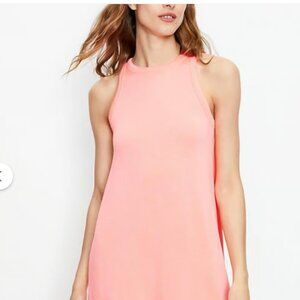 Lou & Grey Signaturesoft Coral Mini Swing Sleeveless Round Neck Dress/Cover up
